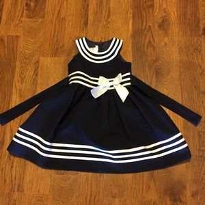 Adorable navy blue and white dress